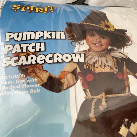 Child's Pumpkin Patch Scarecrow Costume Spirit Halloween 2TToddler - Picture 3 of 5
